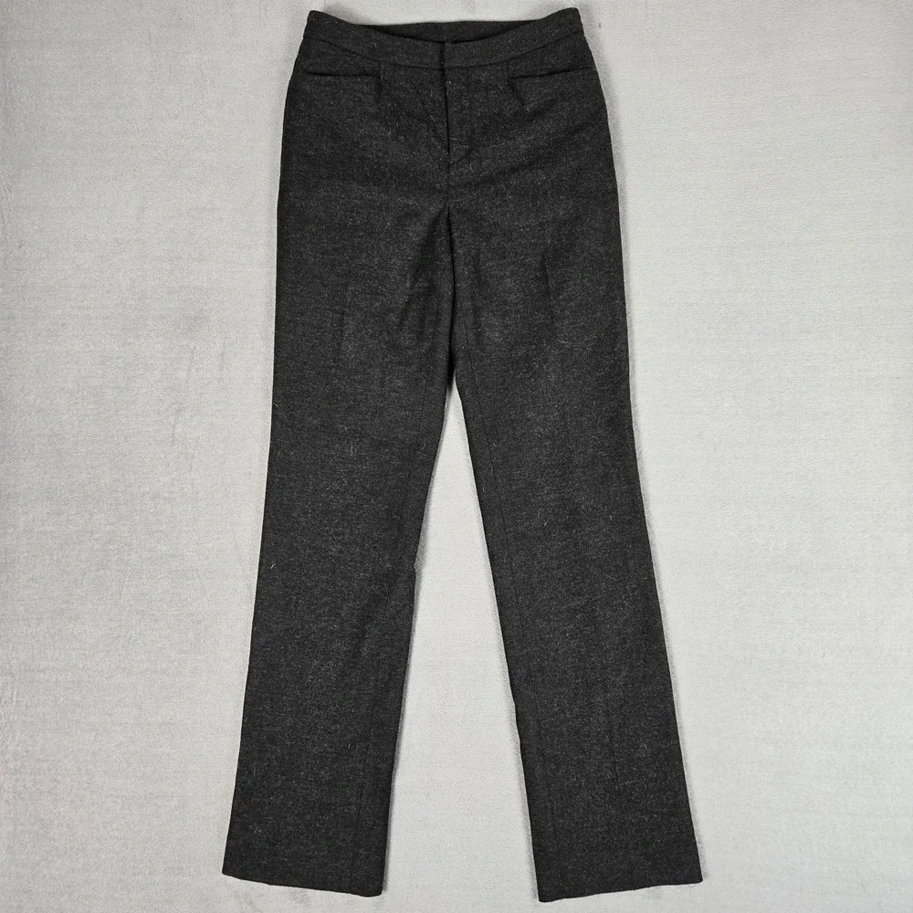 VTG Ralph Ralph Lauren Pants Womens 2 Gray‎ Wool Bkand Straight Leg Work Preppy